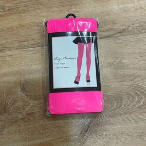 Leg Avenue Bright Pink Nylon Tights